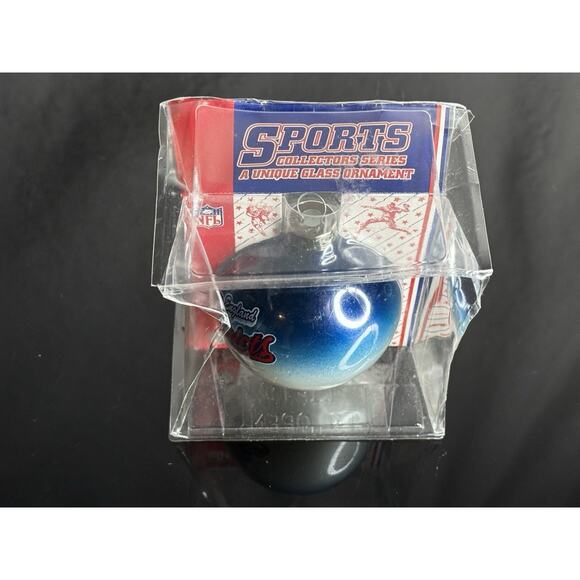 NFL New England Patriots Sports Collectors Unique Glass Ball Christmas Ornament - Picture 1 of 9